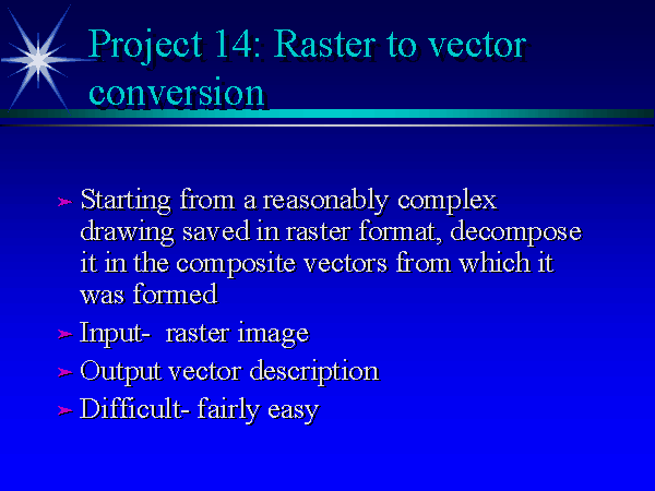 Project 14: Raster to vector conversion
