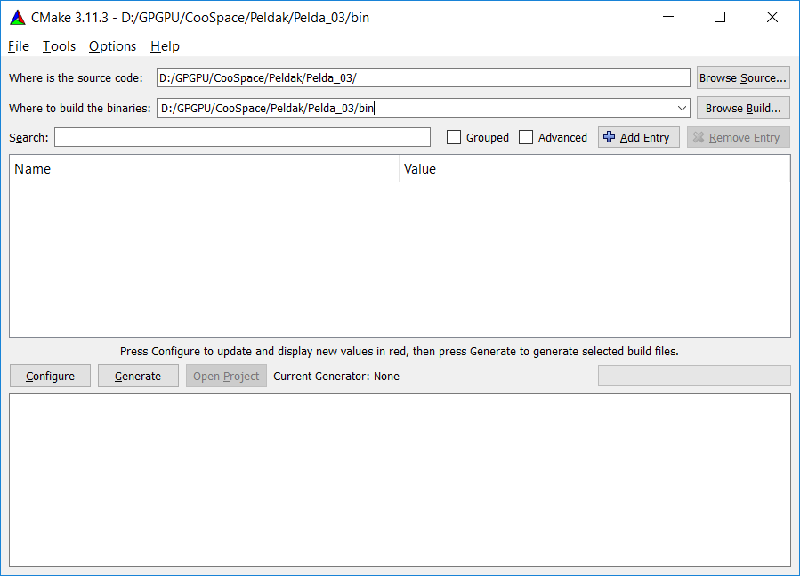 CMake beállítások