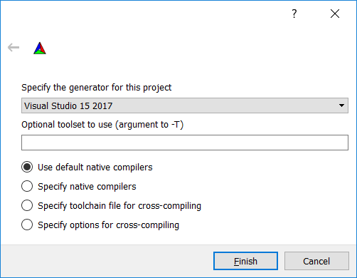 Fordító környezet kiválasztása